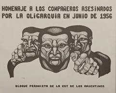Homenaje a los compañeros asesinados por la oligarquía en junio de 1956