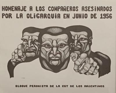 Homenaje a los compañeros asesinados por la oligarquía en junio de 1956