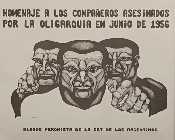 Homenaje a los compañeros asesinados por la oligarquía en junio de 1956