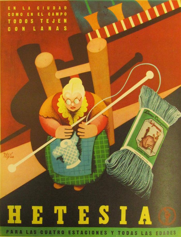 En la ciudad como en el campo todos tejen con lanas Hetesia