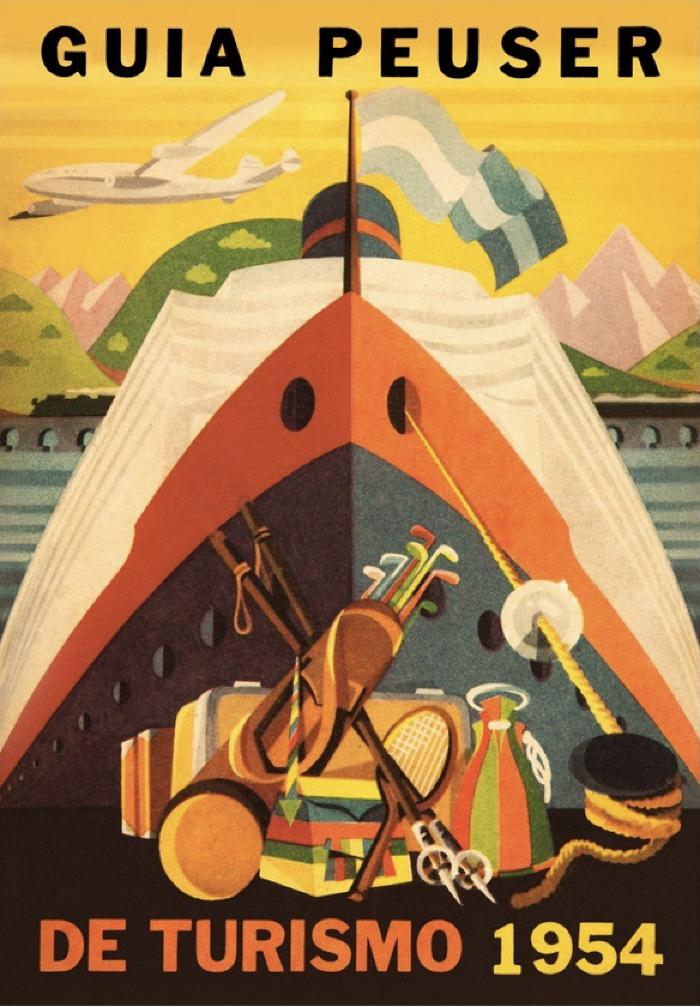 Portada de la Guía Peuser de Turismo de 1954.